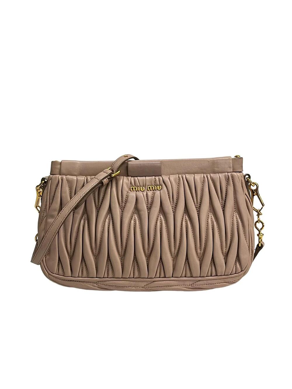 Miumiu Matelasse Pink Beige Leather #369155M53B